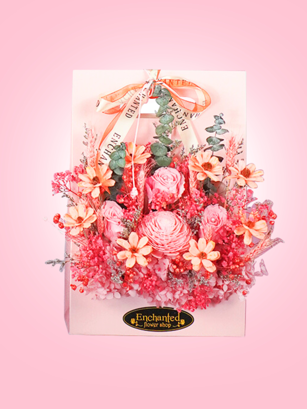 "FLOWERS ON THE GO" - Dried Pink